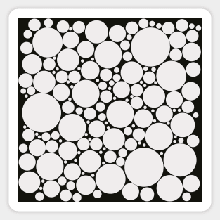 black and white pop art polka dot pattern Sticker